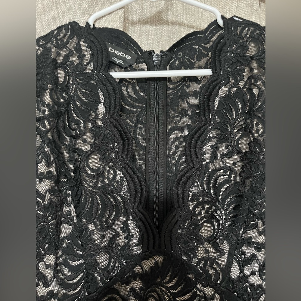 SEXY Bebe Black Lace Romper 10 - Picture 6 of 12